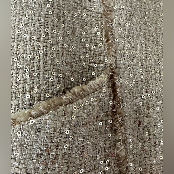 Michael Kors Sequined Gold Tweed Dress - Picture 4 of 12